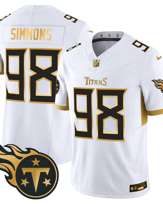 Men's Tennessee Titans 2025 Gold Vapor Limited Jersey - All Stitched