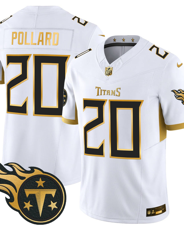Men's Tennessee Titans 2025 Gold Vapor Limited Jersey - All Stitched