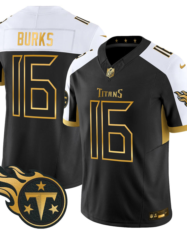 Men's Tennessee Titans 2025 Gold Vapor Limited Jersey - All Stitched