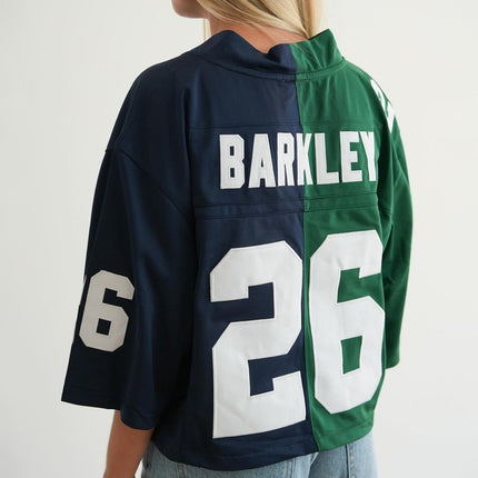 Saquon Barkley Split Crop Top Vapor Limited Jersey - All Stitched