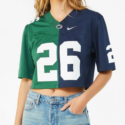Saquon Barkley Split Crop Top Vapor Limited Jersey - All Stitched