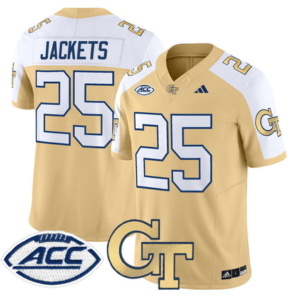 Youth's Georgia Tech Yellow Jackets 2025 Vapor Limited Jersey - All stitched