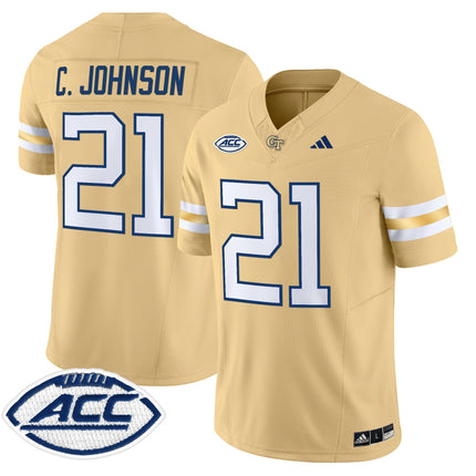 Youth's Georgia Tech Yellow Jackets 2025 Vapor Limited Jersey - All stitched