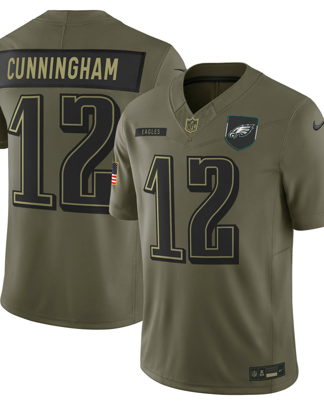 Men's Philadelphia Eagles 2025 Salute to Service Limited Jersey - All Stitched