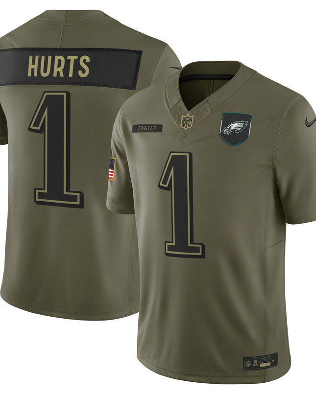 Men's Philadelphia Eagles 2025 Salute to Service Limited Jersey - All Stitched