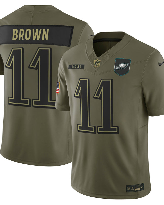 Men's Philadelphia Eagles 2025 Salute to Service Limited Jersey - All Stitched