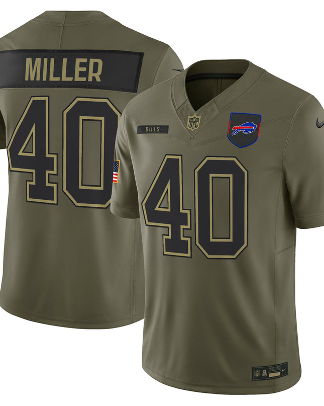 Men's Buffalo Bills 2025 Salute to Service Vapor Limited Jersey - All Stitched