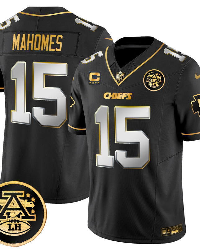 Men's Kansas City Chiefs 2025 Gold Vapor Limited Jersey - All Stitched