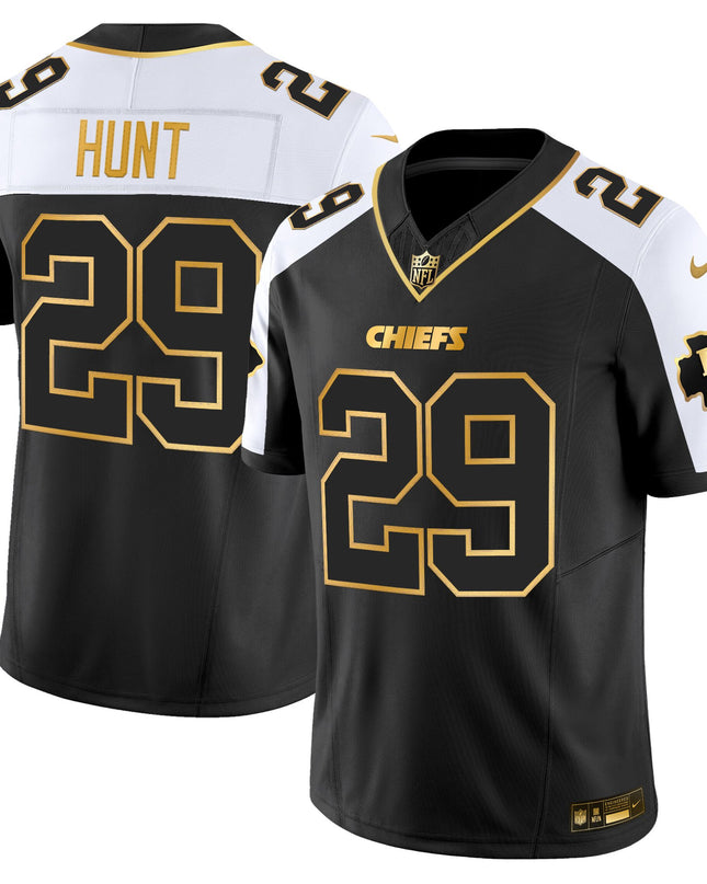 Men's Kansas City Chiefs 2025 Gold Vapor Limited Jersey - All Stitched