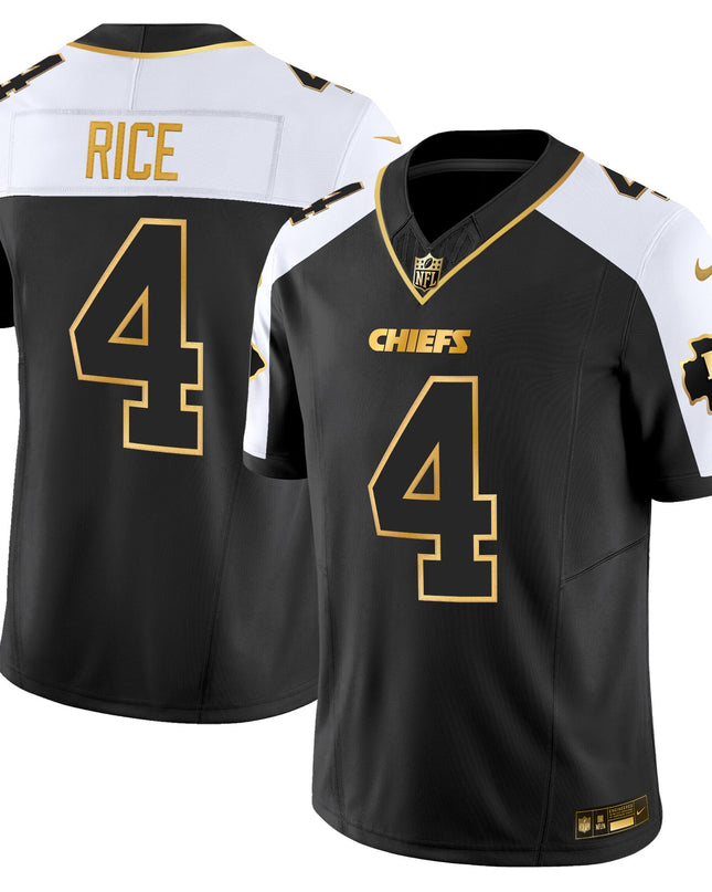 Men's Kansas City Chiefs 2025 Gold Vapor Limited Jersey - All Stitched