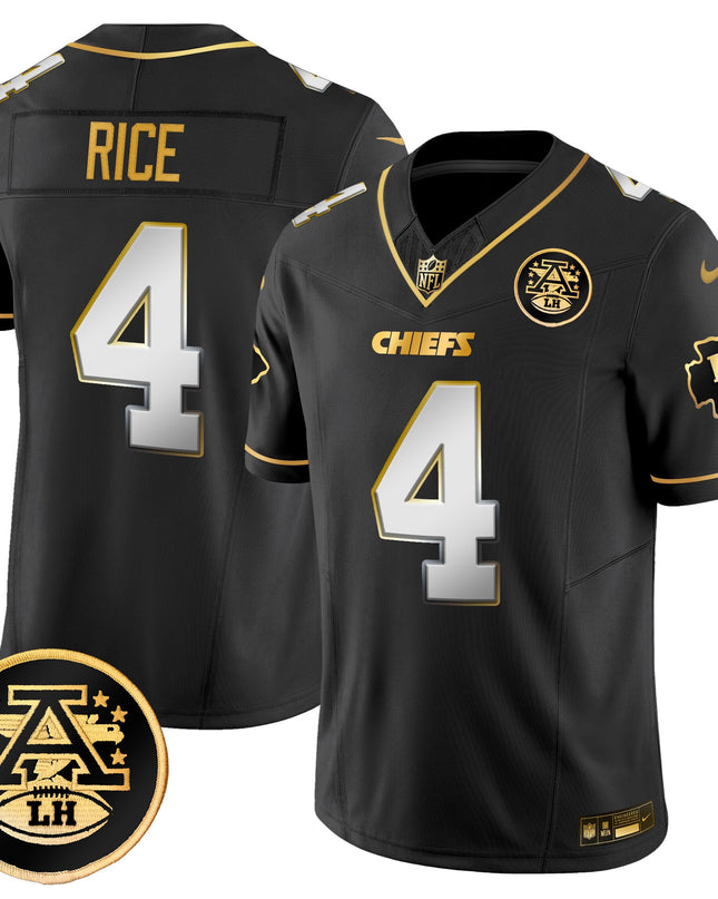 Men's Kansas City Chiefs 2025 Gold Vapor Limited Jersey - All Stitched