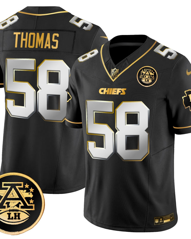 Men's Kansas City Chiefs 2025 Gold Vapor Limited Jersey - All Stitched