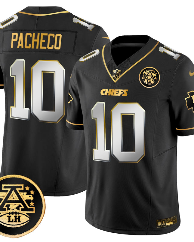 Men's Kansas City Chiefs 2025 Gold Vapor Limited Jersey - All Stitched