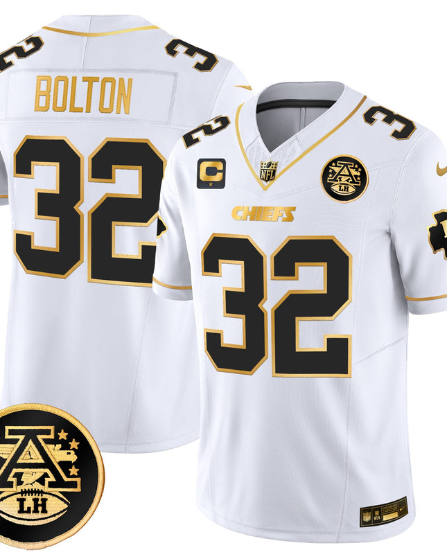 Men's Kansas City Chiefs 2025 Gold Vapor Limited Jersey - All Stitched