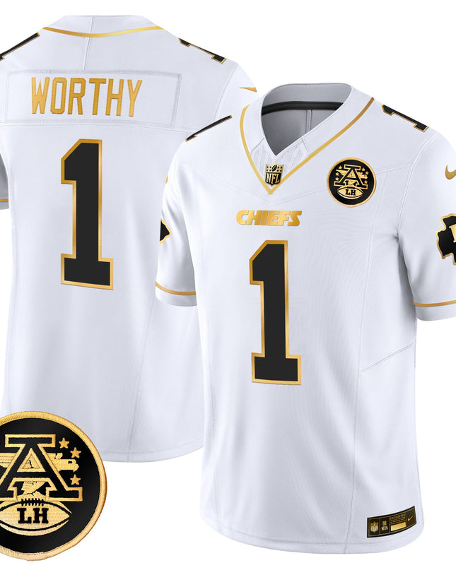 Men's Kansas City Chiefs 2025 Gold Vapor Limited Jersey - All Stitched