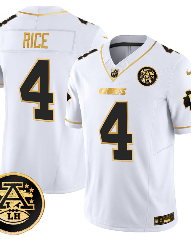 Men's Kansas City Chiefs 2025 Gold Vapor Limited Jersey - All Stitched