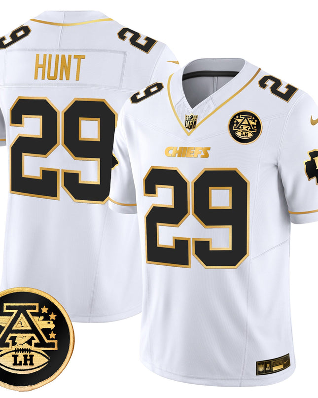 Men's Kansas City Chiefs 2025 Gold Vapor Limited Jersey - All Stitched