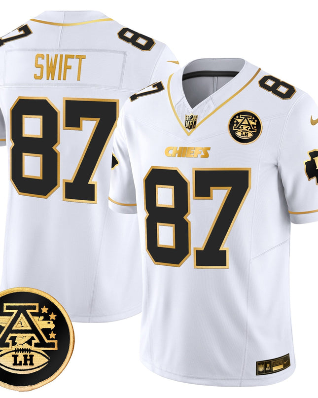 Men's Kansas City Chiefs 2025 Gold Vapor Limited Jersey - All Stitched