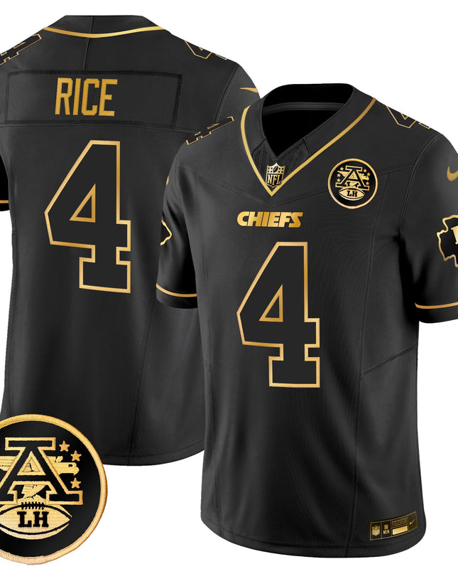 Men's Kansas City Chiefs 2025 Gold Vapor Limited Jersey - All Stitched