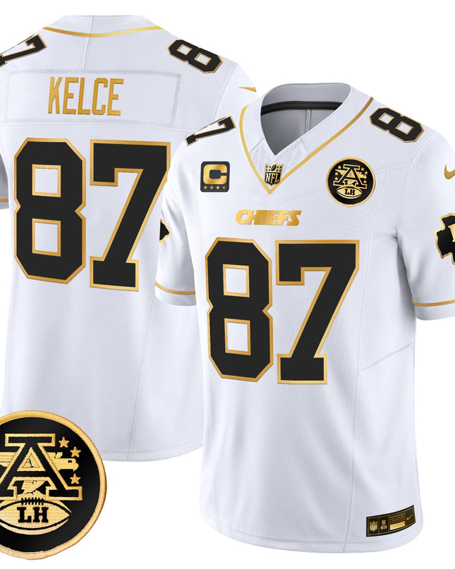 Men's Kansas City Chiefs 2025 Gold Vapor Limited Jersey - All Stitched