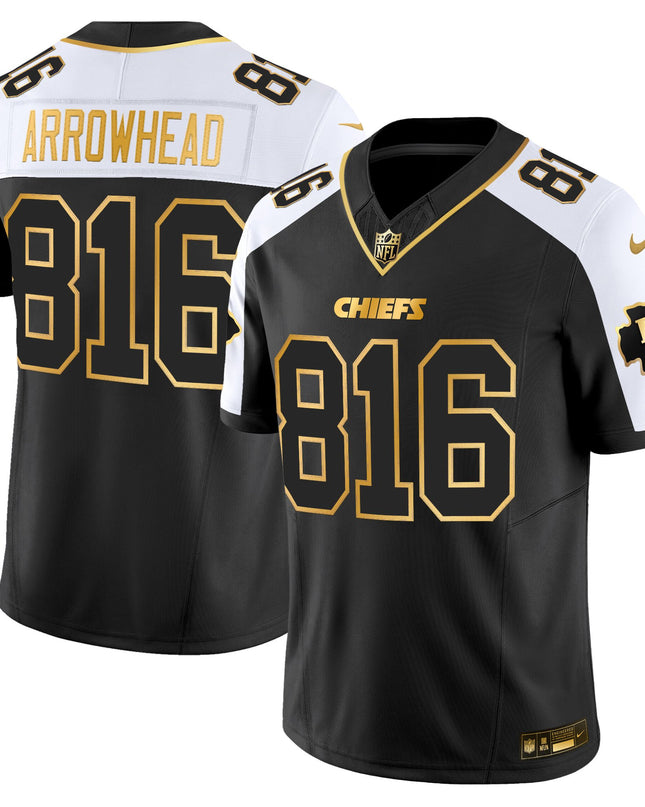 Men's Kansas City Chiefs 2025 Gold Vapor Limited Jersey - All Stitched