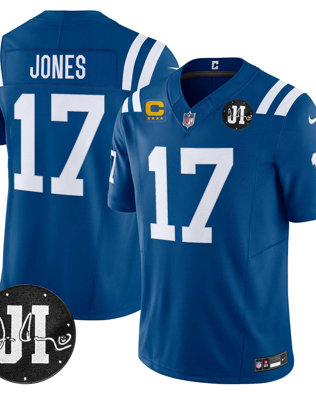 Men's Indianapolis Colts 2025 Jim Irsay Patch Vapor Limited Jersey - All Stitched
