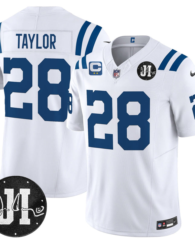 Men's Indianapolis Colts 2025 Jim Irsay Patch Vapor Limited Jersey - All Stitched
