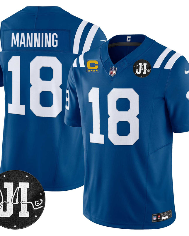 Men's Indianapolis Colts 2025 Jim Irsay Patch Vapor Limited Jersey - All Stitched