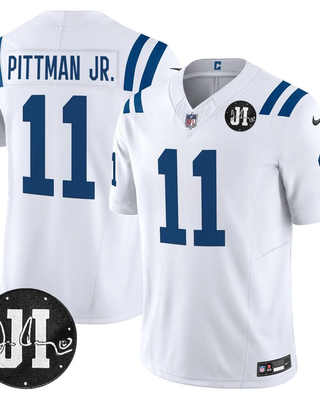 Men's Indianapolis Colts 2025 Jim Irsay Patch Vapor Limited Jersey - All Stitched