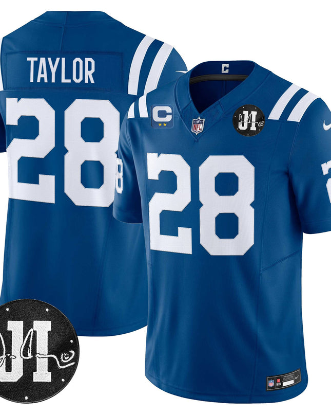 Men's Indianapolis Colts 2025 Jim Irsay Patch Vapor Limited Jersey - All Stitched
