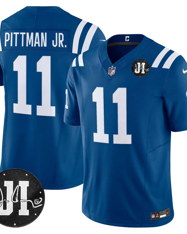 Men's Indianapolis Colts 2025 Jim Irsay Patch Vapor Limited Jersey - All Stitched