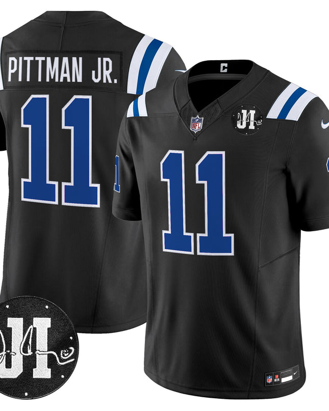 Men's Indianapolis Colts 2025 Jim Irsay Patch Vapor Limited Jersey - All Stitched