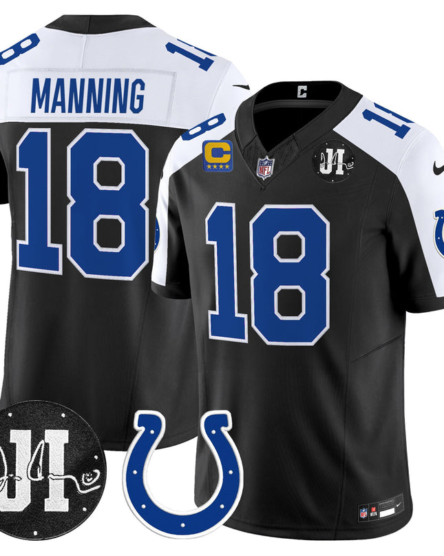 Men's Indianapolis Colts 2025 Jim Irsay Patch Vapor Limited Jersey - All Stitched
