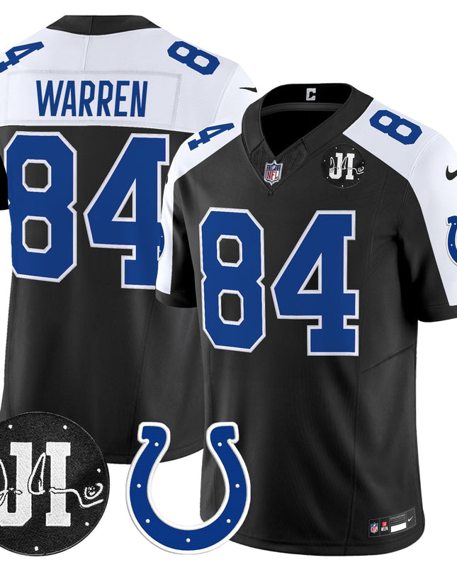 Men's Indianapolis Colts 2025 Jim Irsay Patch Vapor Limited Jersey - All Stitched