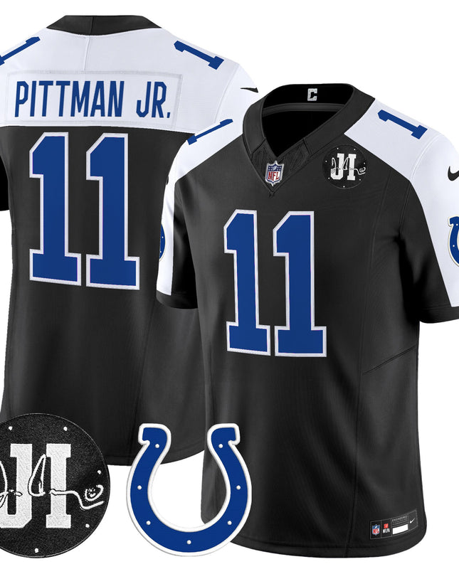 Men's Indianapolis Colts 2025 Jim Irsay Patch Vapor Limited Jersey - All Stitched