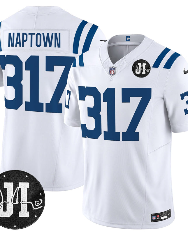 Men's Indianapolis Colts 2025 Jim Irsay Patch Vapor Limited Jersey - All Stitched