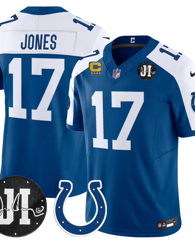Men's Indianapolis Colts 2025 Jim Irsay Patch Vapor Limited Jersey - All Stitched