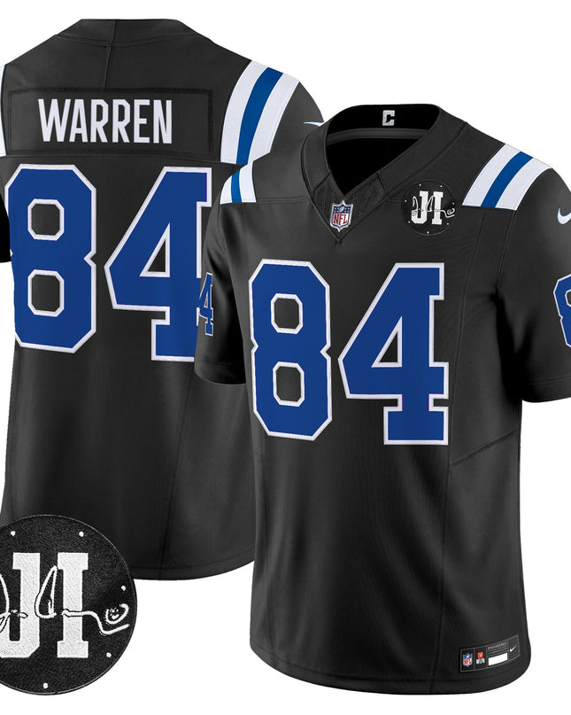 Men's Indianapolis Colts 2025 Jim Irsay Patch Vapor Limited Jersey - All Stitched