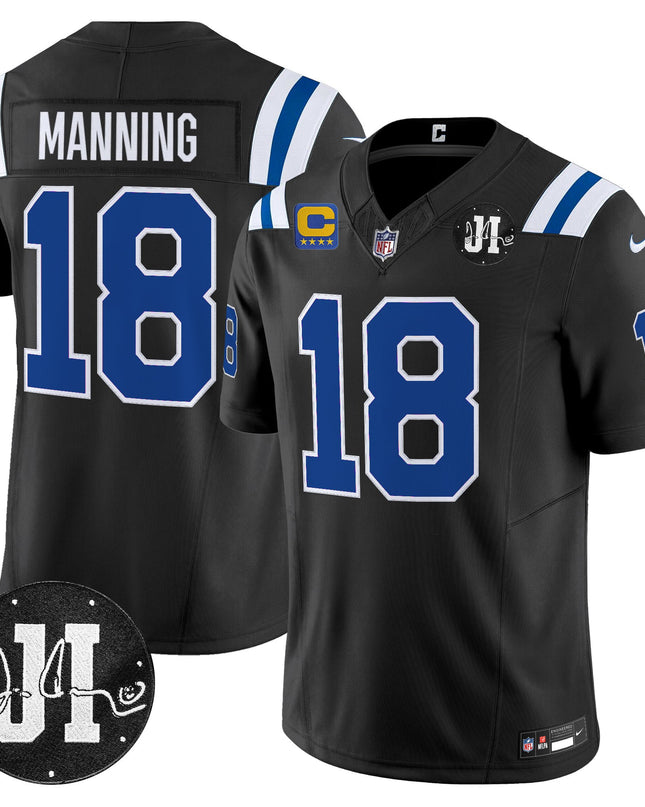 Men's Indianapolis Colts 2025 Jim Irsay Patch Vapor Limited Jersey - All Stitched