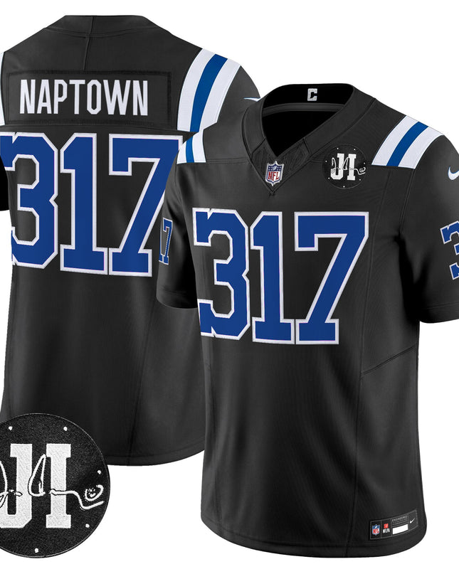 Men's Indianapolis Colts 2025 Jim Irsay Patch Vapor Limited Jersey - All Stitched