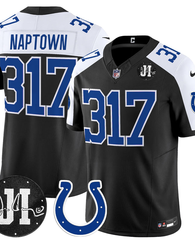Men's Indianapolis Colts 2025 Jim Irsay Patch Vapor Limited Jersey - All Stitched