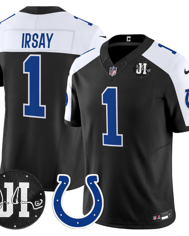 Men's Indianapolis Colts 2025 Jim Irsay Patch Vapor Limited Jersey - All Stitched