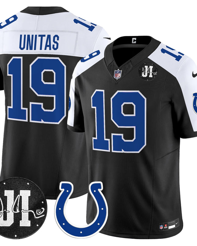 Men's Indianapolis Colts 2025 Jim Irsay Patch Vapor Limited Jersey - All Stitched