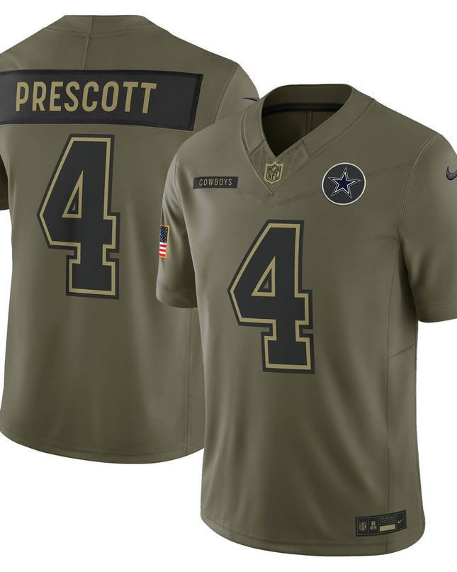Dallas Cowboys 2025 Salute to Service Vapor Limited Jersey - All Stitched