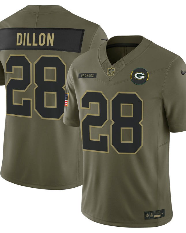 Men's Green Bay Packers 2025 Salute to Service Vapor Limited Jersey - All Stitched