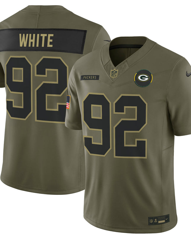 Men's Green Bay Packers 2025 Salute to Service Vapor Limited Jersey - All Stitched