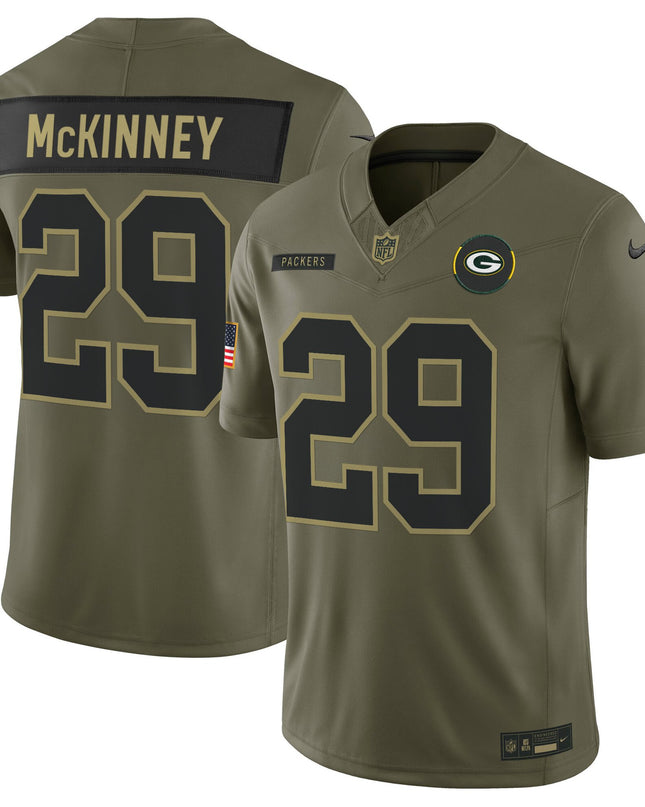 Men's Green Bay Packers 2025 Salute to Service Vapor Limited Jersey - All Stitched