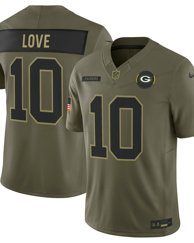 Men's Green Bay Packers 2025 Salute to Service Vapor Limited Jersey - All Stitched
