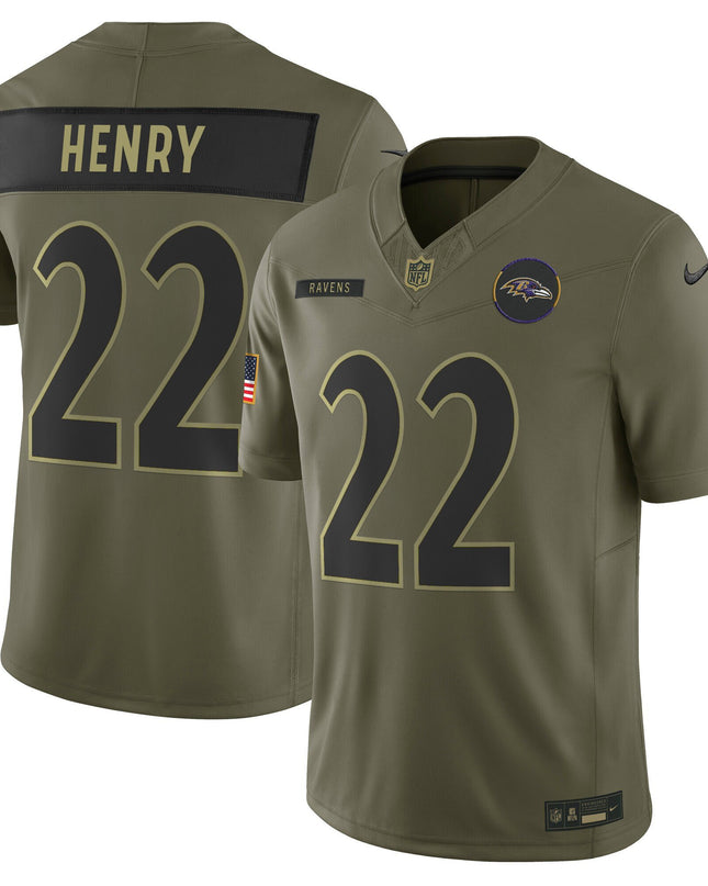 Baltimore Ravens 2025 Salute to Service Vapor Limited Jersey - All Stitched
