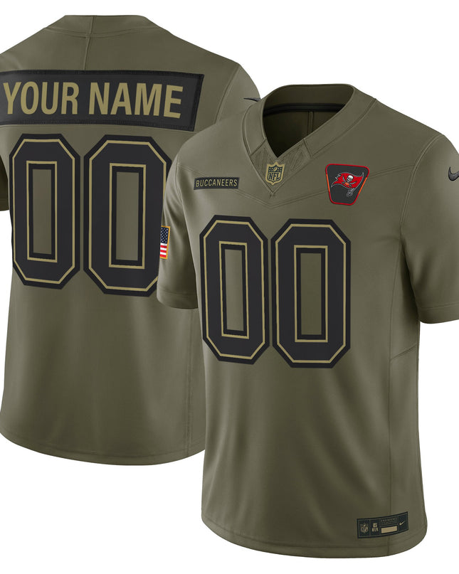 Tampa Bay Buccaneers 2025 Salute to Service Vapor Limited Custom Jersey - All Stitched